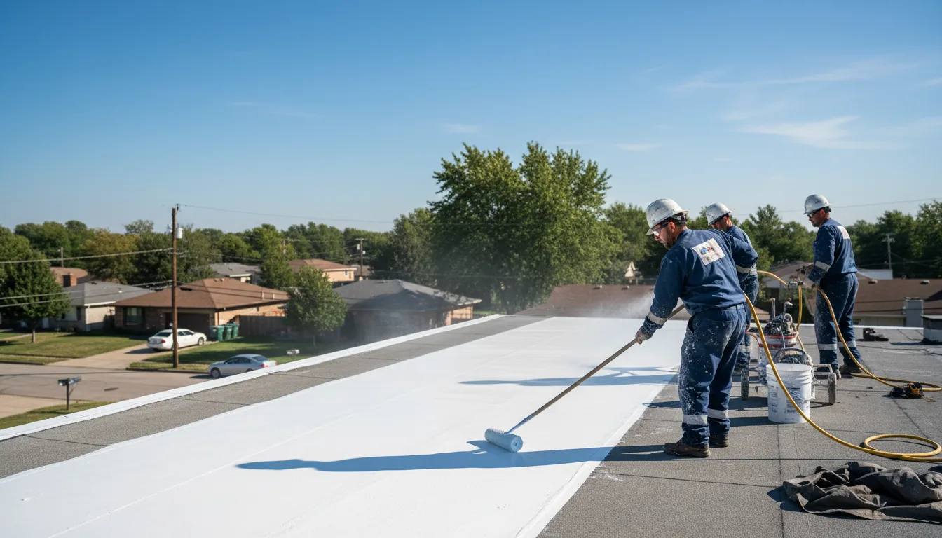 Commercial roof coating in Bonfield, IL near me